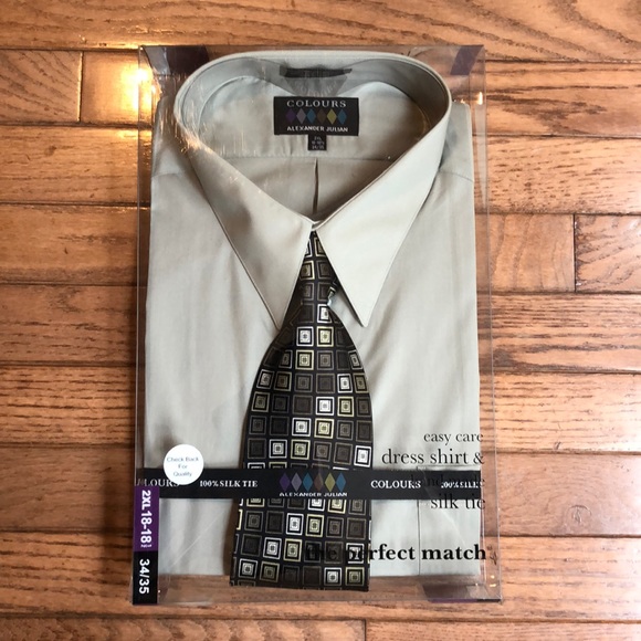 Alexander Julian Other - Alexander Julian Colours Dress Shirt & Silk Tie